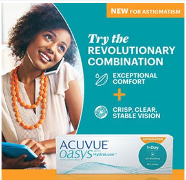 Acuvue Oasys Hydraluxe for Astigmatism